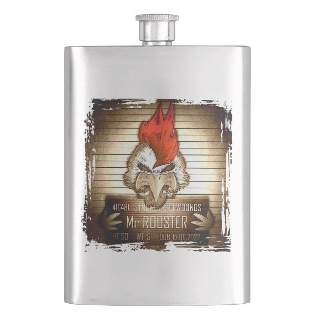 Cantil Flasque Mr Rooster Vintage (Frente)