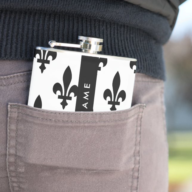 Cantil Fleur de Lis, Black on White, Black, Your Name (In Situ)