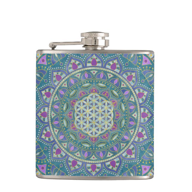 Cantil Flor Da Vida - Mandala Estilo Índia 1 (Frente)