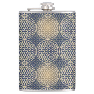 Cantil Flor da vida - padrão do selo - areia azul