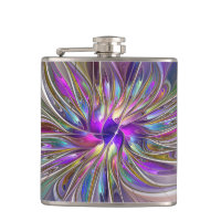 Flor de Arte Abstrato, Enérgica e Colorida