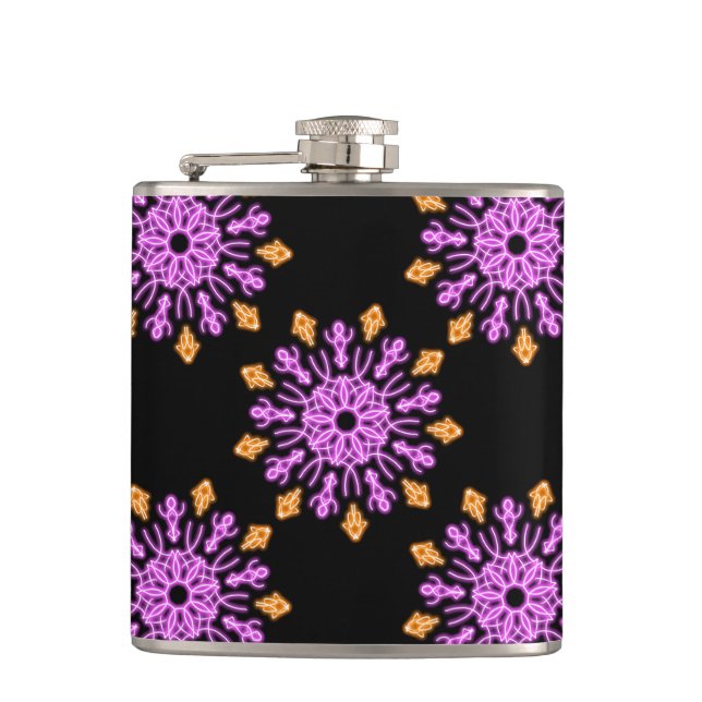 Cantil Flor de néon rosa e laranja (Frente)