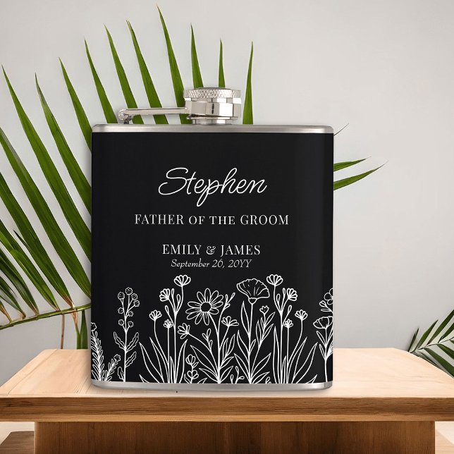 Cantil Floral De Flor Selvagem Qualquer Presente De Casam (Wildflower Wedding Party Gift to personalize for the father of the groom, groomsmen ..)