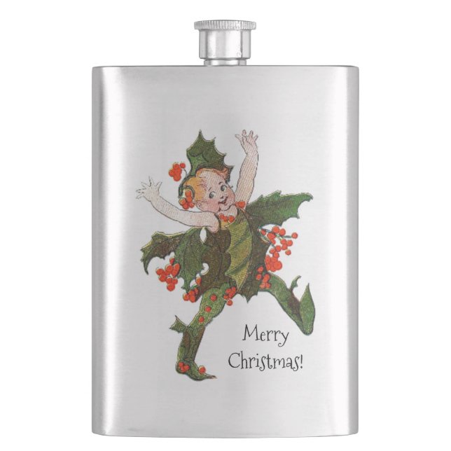 Cantil Floral de Holly Christmas Flower Child Cute (Frente)