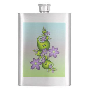 Cantil Floral Fantasy Lilac Flores Verde Formas Fractais