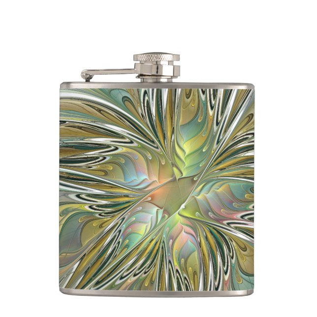 Cantil Floral Fantasy Moderna Arte Fractal Flor Com Doura (Frente)