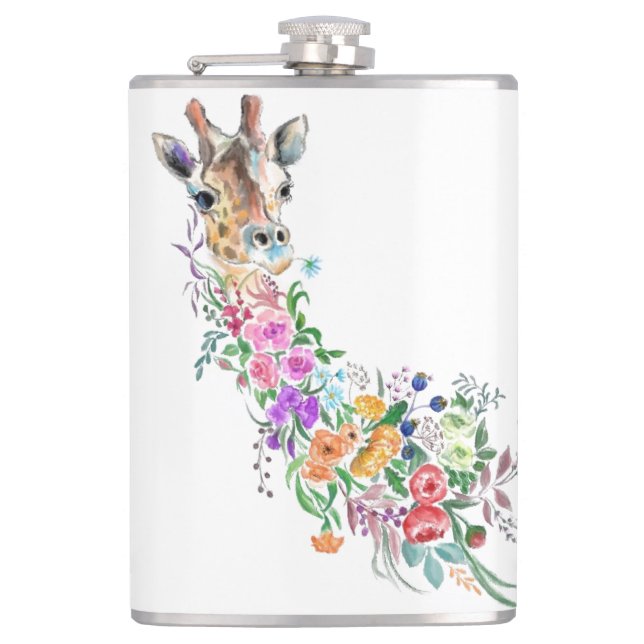 Cantil Floral Giraffe Flask (Frente)