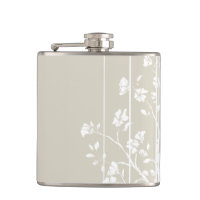 Floral Japonês Branco e cinza