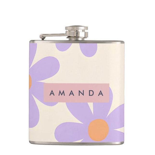Cantil Floral Personalizado de Lavanda Rétro Dália (Frente)