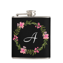 Cantil Floral Preto - Marca Monograma Personalizado