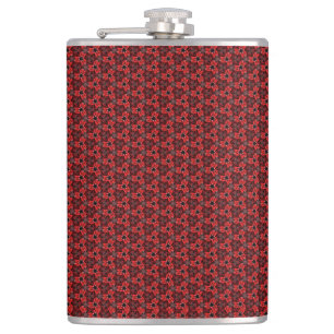 Cantil Floral vermelho e preto - Fenda de anca