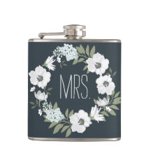 Floral Wedding Gifts Personalizado Flask