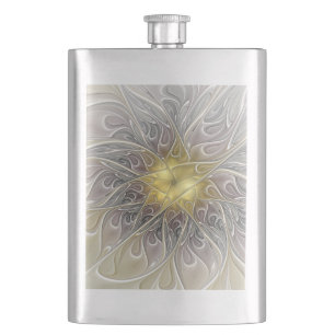 Cantil Floreio com Dourada flor frontal de Abstrato moder