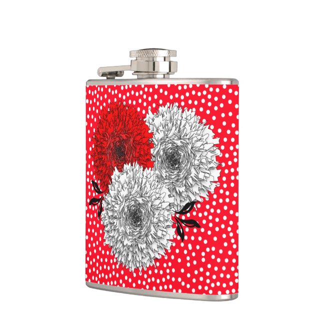 Cantil Flores Brancas bonito E Design Bolinhas (Esquerda)
