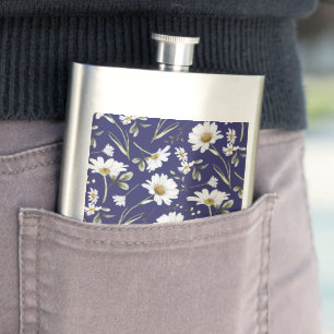 Cantil Flores Brancas de Aquarela