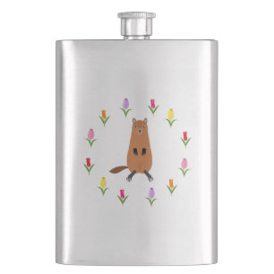 Cantil Flores de Groundhog e Tulipas