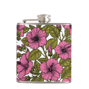 Cantil Flores de hibisco rosa