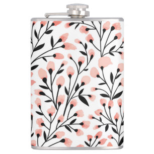Cantil Flores De Rabo: Coral Floral Sem Costura.