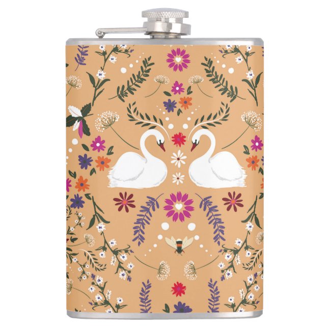 Cantil Flores delicadas, padrão perfeito para o cisne. (Frente)