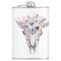 Flores e Caveira Coloridas