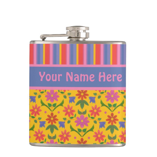 Cantil Flores Rangoli, Flocos de Dica de Stripes para Per (Frente)