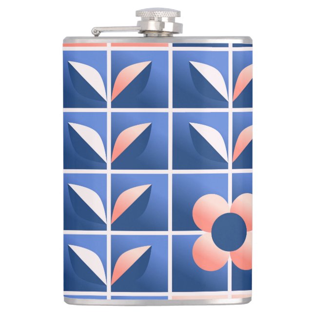 Cantil Flores retrorestilizadas: padrão mosaico. (Frente)