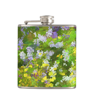 Cantil Flores Selvagens Impasto - Arte Flor Original