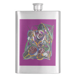 Cantil Flores , sobre fundo roxo