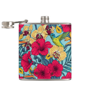 Cantil Flores Tropicais e Beija-flor - Botanica de Verão