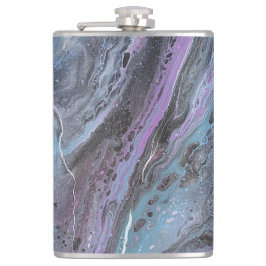 Cantil Fluxo Roxo e Turquesa Abstrato