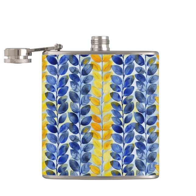 Cantil Folhas Amarelas e Azuis (Aberto)