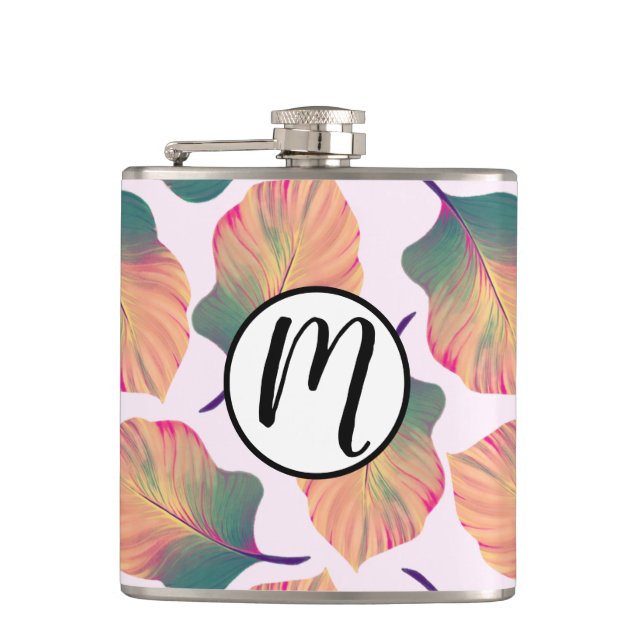 Cantil Folhas de Canna Tropicanna em Pastel (Frente)