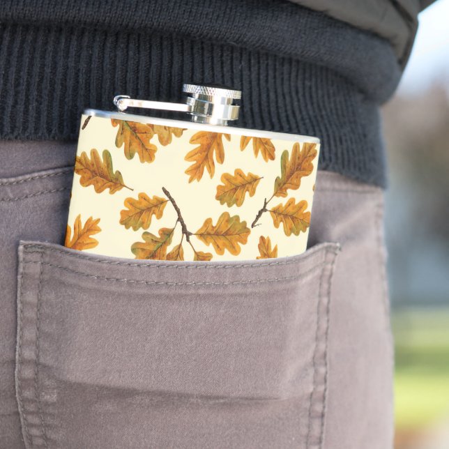 Cantil Folhas de carvalho autóctones em branco (In Situ)