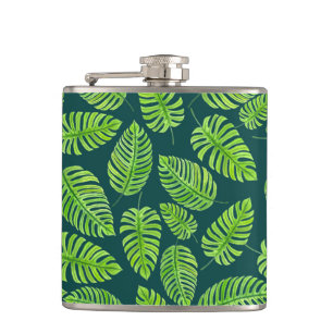 Cantil Folhas de Monstera, padrão de aquarela tropical