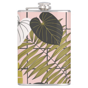 Cantil Folhas tropicais de palma, na moda verão.