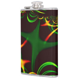 Cantil Folhas verdes e curvas amarelas coradas pelo fogo