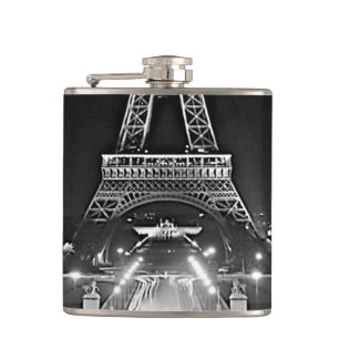 Cantil Fonte Paris Vintage Torre Eiffel noite Frasco