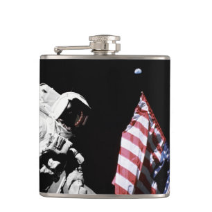 Cantil Foto da Bandeira Americana do Astronauta da NASA A