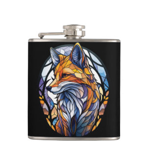 Cantil Fox Animal Portrait Vidro Escondido Vidro Selvagem