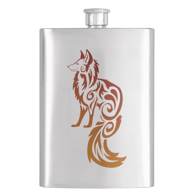 Cantil Fox tribal vermelho Kitsune de Firey (Frente)
