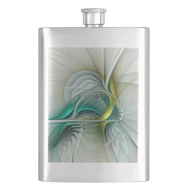 Cantil Fractal Teal De Turquoise Com Ouro Hipnótico (Frente)