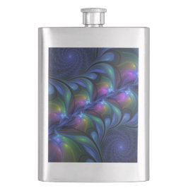 Cantil Fractal verde cor-de-rosa Abstrato azul-colorido