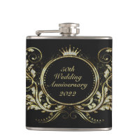 Frame Floral de Brilho Dourado e Branco