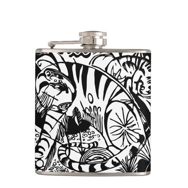 Cantil Franz Marc - Tigre Negro e Branco - Abstrato Art (Frente)