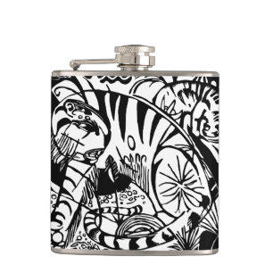 Cantil Franz Marc - Tigre Preto e Branco - Arte Abstrata