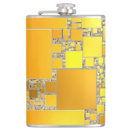 Cantil Frasco amarelo e laranja ao quadrado