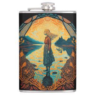 Cantil Frasco Art Nouveau Psicodélico Presente Trippy