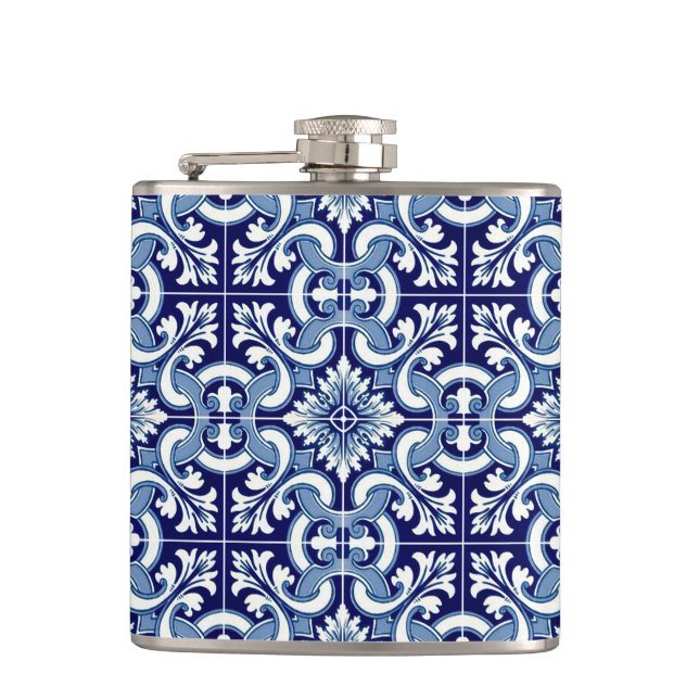 Cantil Frasco azul de azulejo português (Frente)