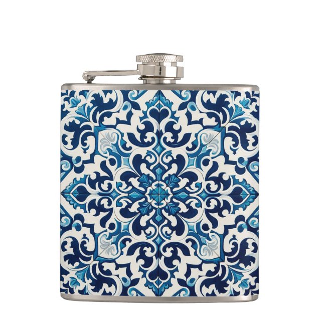 Cantil Frasco azul de azulejo português (Frente)