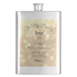 Cantil Frasco Clássico de Casamento de ouro
